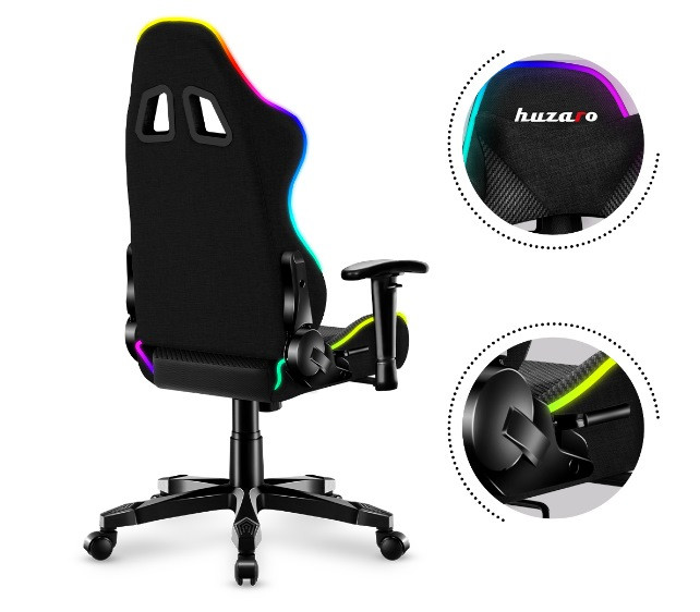 Fotel gam. dla dziecka Huzaro Ranger 6.0 RGB Mesh - zdjęcie 6