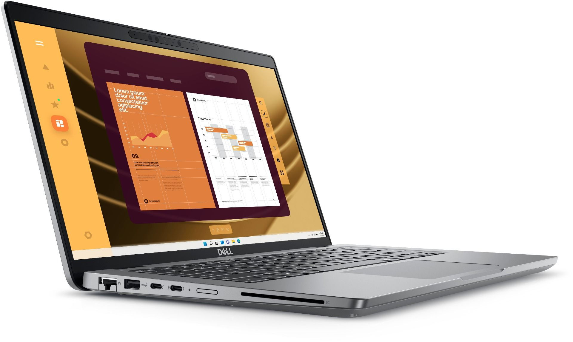 Dell Latitude 5450 i7-1355U 14.0" FHD 60Hz 250nits 16GB DDR5 5200 SSD512 Intel Iris Xe FgrPr & SmtCd FHD IR Cam Mic WLAN + BT Backlit Kb 3 Cell W11Pro 3Y Pro Support - zdjęcie 3