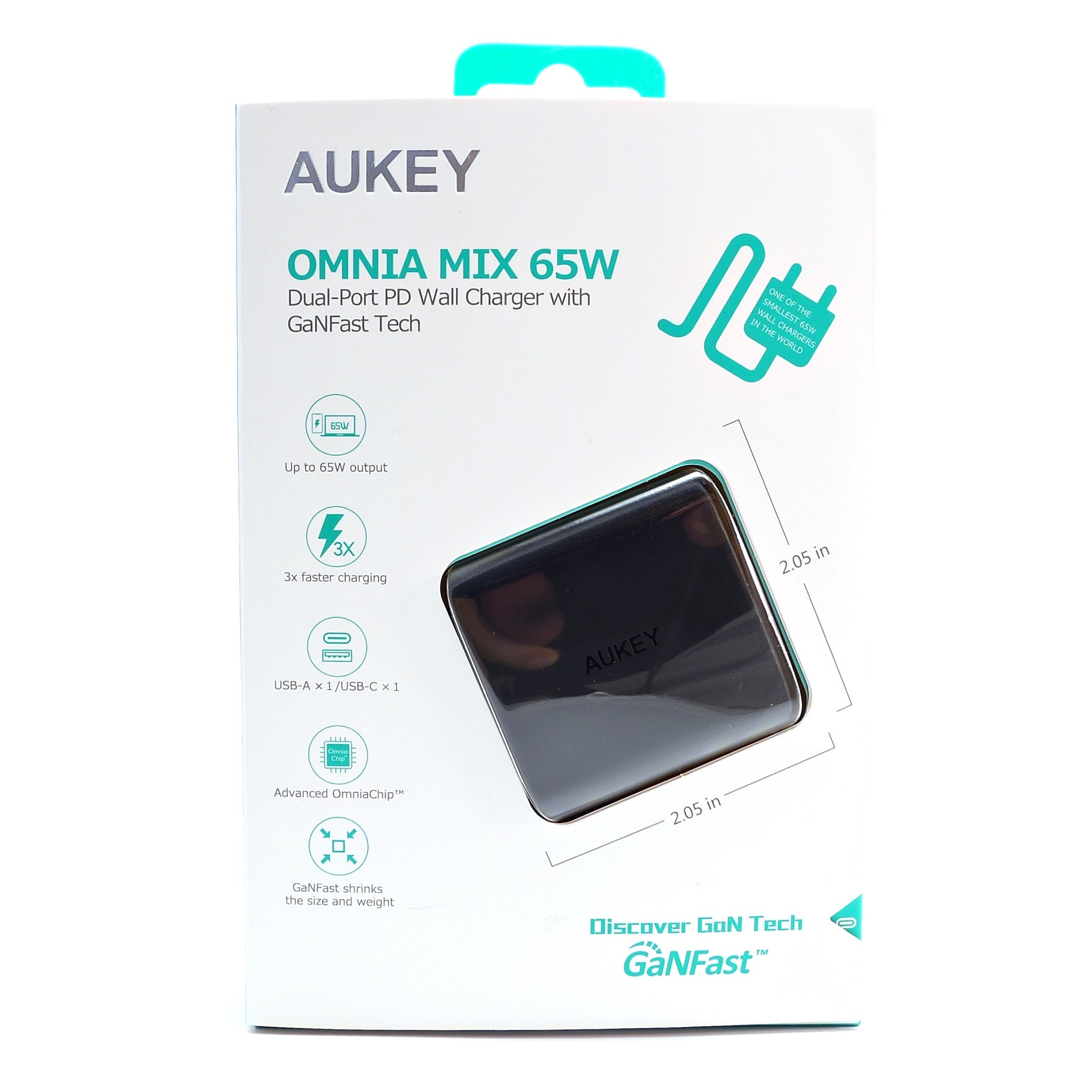 AUEKY PA-B3 BLACK ŁADOWARKA SIECIOWA 65W 2XUSB-C - zdjęcie 2