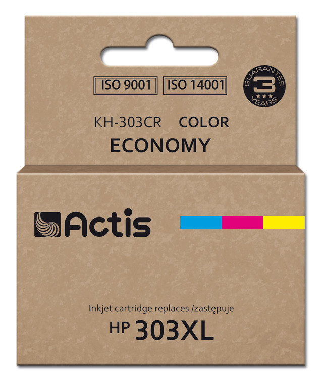 Actis KH-303CR Tusz do drukarki HP, zamiennik HP 303XL T6N03AE; Premium; 18ml; 415 stron; kolorowy. - zdjęcie 1