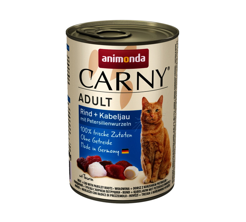 ANIMONDA Carny Adult Wołowina z dorszem i pietruszką - mokra karma dla kota - 400g - zdjęcie 1