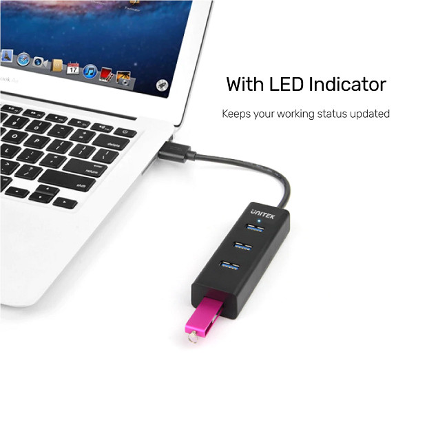 UNITEK HUB 4X USB 3.0, Y-3089 - zdjęcie 1