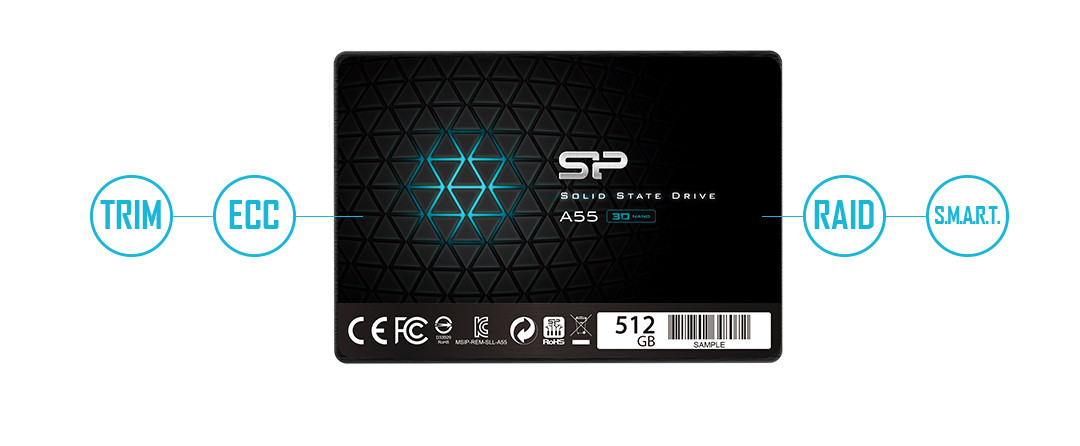 SSD Silicon Power A55 256GB 2.5" SATA3 3D NAND 7mm - zdjęcie 5