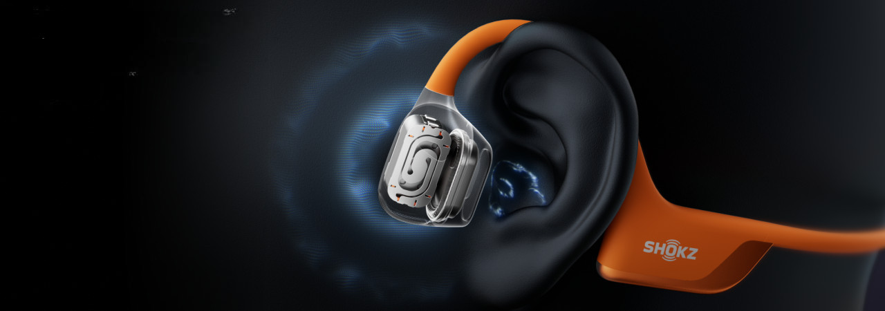 Słuchawki bezprzewodowe kostne Shokz Openrun Pro 2 USB-C pomarańczowe - zdjęcie 4