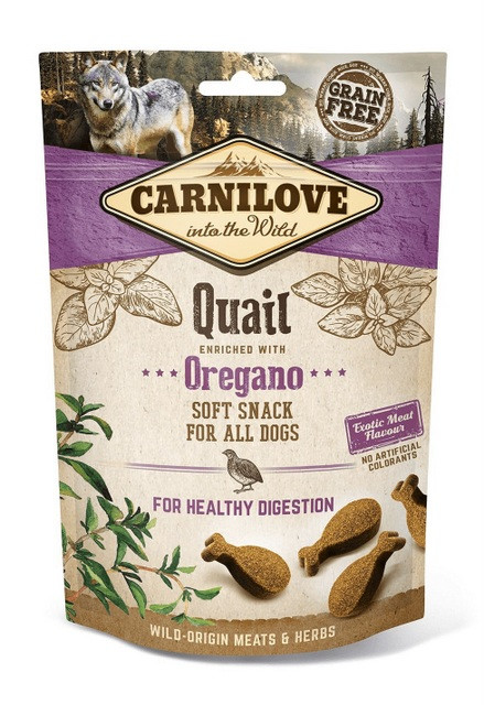 CARNILOVE Soft Moist Snack Quail+Oregano - przysmak dla psa - 200 g - zdjęcie 1