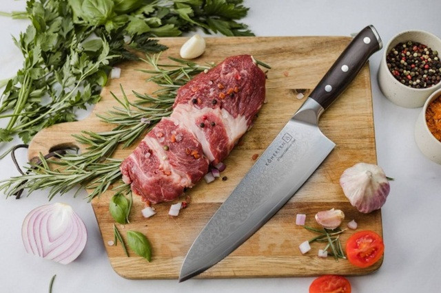 Nóż szefa kuchni Chef Kohersen Elegance Ebony Wood 21,6cm - zdjęcie 1