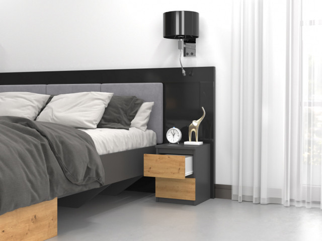 Szafka nocna M2 30x30xH40 antracyt/artisan - zdjęcie 2