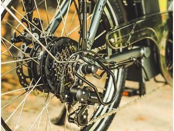JOBOBIKE Sam - Składany Rower Elektryczny Miejski Dla Seniora 250W Szary - zdjęcie 9
