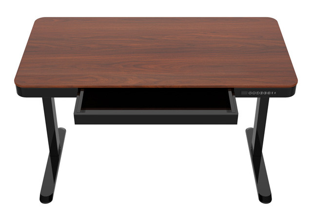 Zestaw Biurko TUCKANO czarny/orzech + Fotel ergonomiczny GEMBIRD czarny - zdjęcie 3