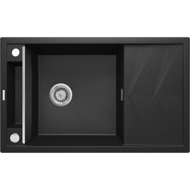Zlewozmywak granitowy magnetyczny 1-komorowy z ociekaczem DEANTE grafit metalik MAGNETIC - zdjęcie 1