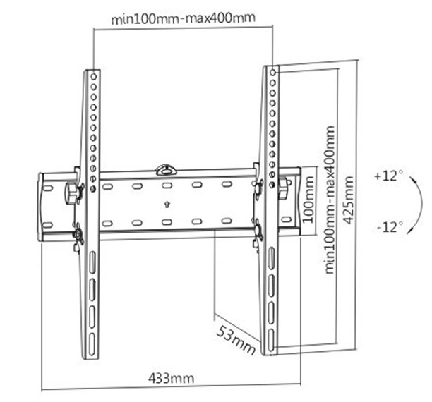 GEMBIRD UCHWYT REGULOWANY LCD 32-55 VESA 400X400MM - zdjęcie 1