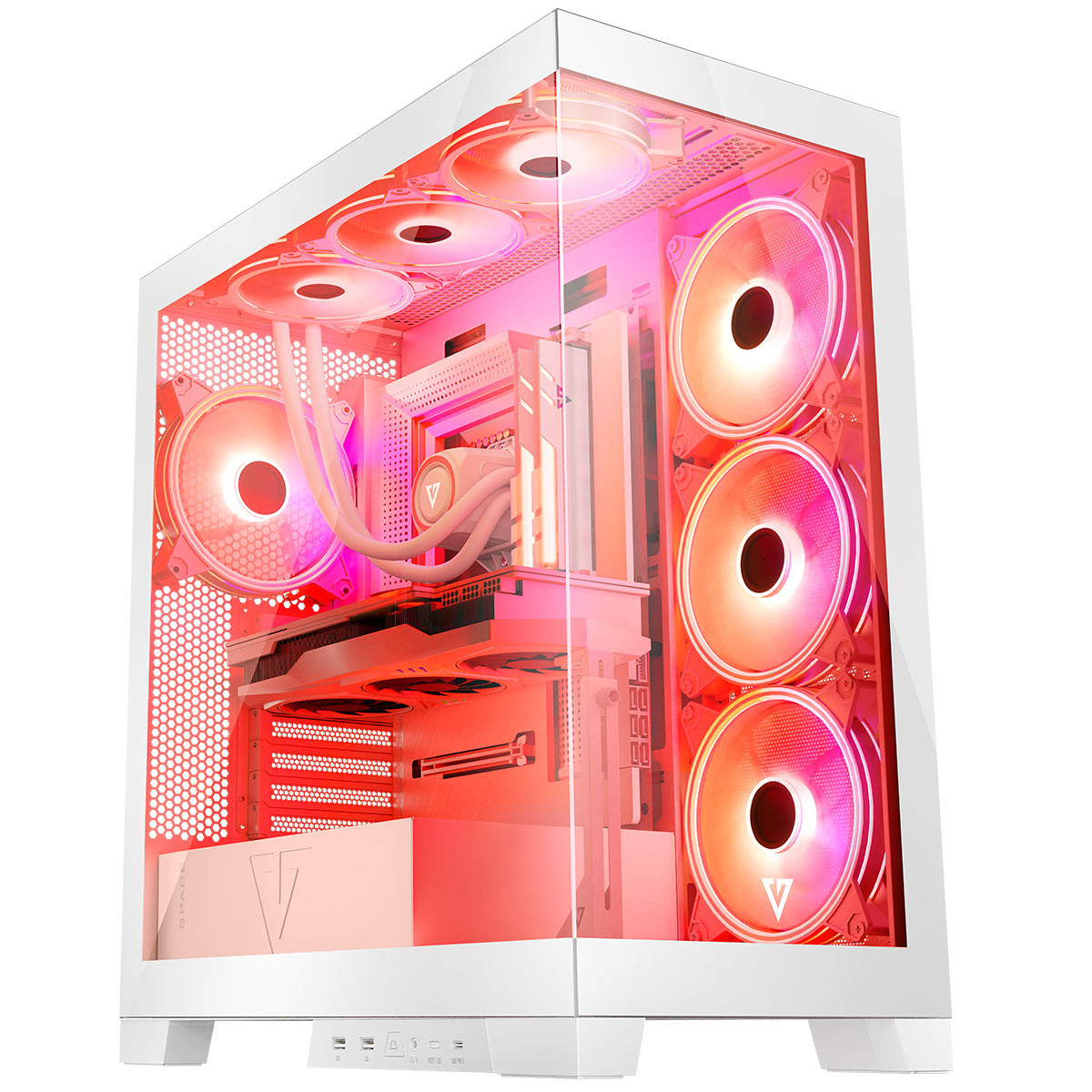 MODECOM OBUDOWA VOLCANO SPACE APEX ARGB MIDI WHITE - zdjęcie 7