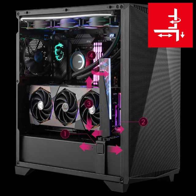 Obudowa MSI MPG GUNGNIR 300P AIRFLOW (306-7G21P21-W57) - zdjęcie 4