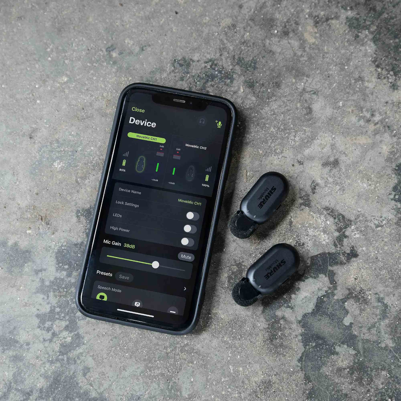 Shure MV-TWO-Z6 - Dwa bezprzewodowe mikrofony MoveMic MV-LAV, case ładujący - zdjęcie 4