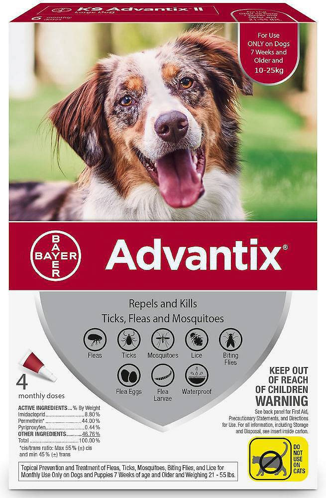 ELANCO Advantix - krople przeciw kleszczom dla psa M (10-25kg) - 4x2.5ml - zdjęcie 1