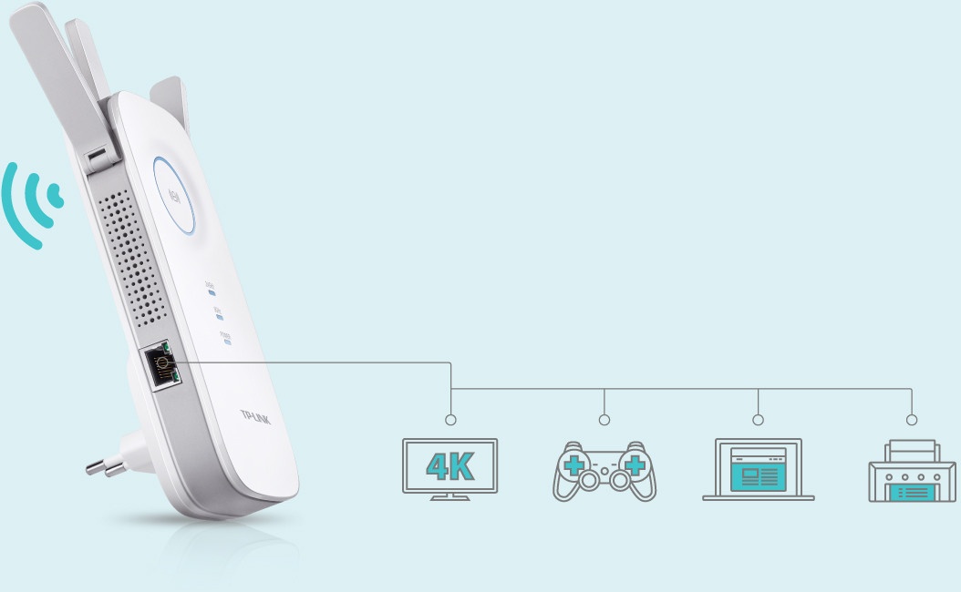 Wzmacniacz Sieciowy TP-LINK RE450 AC1750 Bezprzewodowy - zdjęcie 4