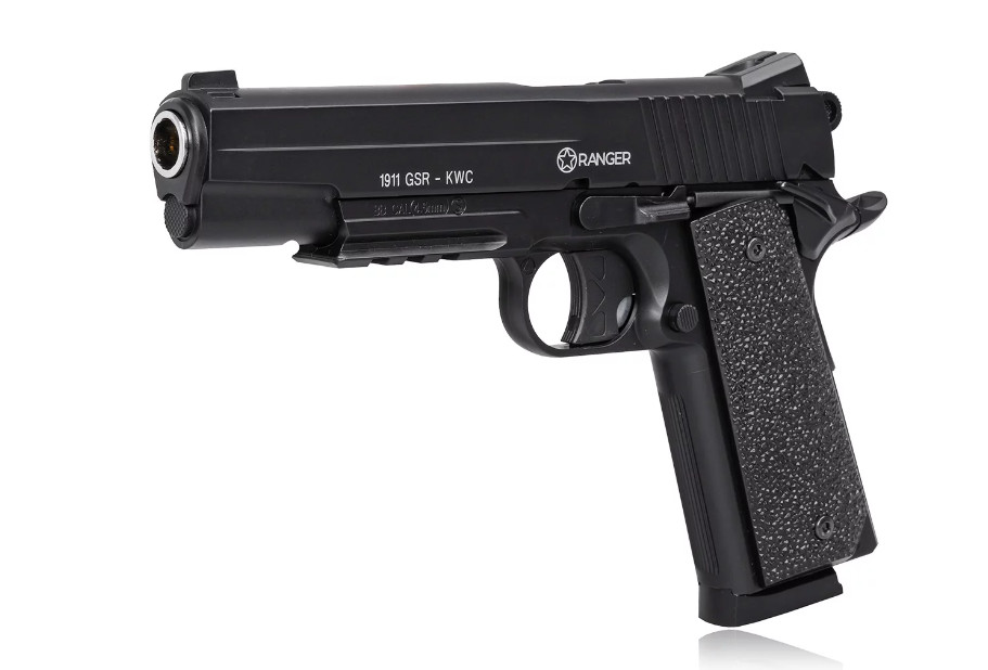 Wiatrówka pistolet RANGER 1911 GSR KWC kal. 4,5 BBs 20 strz. METAL SLIDE CO2 (AAKCMD421AZB) - zdjęcie 1