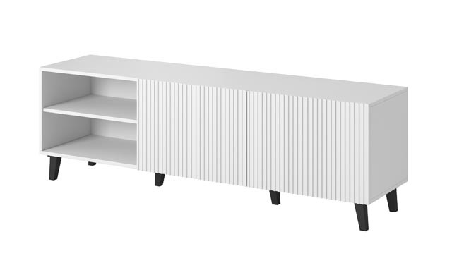 Szafka RTV PAFOS 150x40x52 biały mat - zdjęcie 1