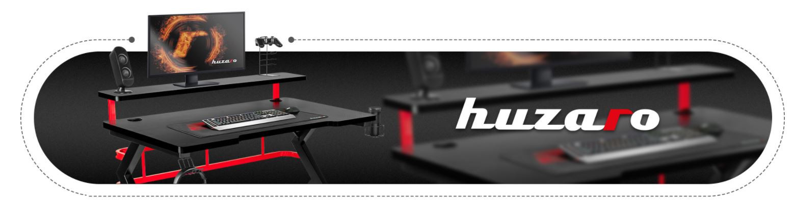 Biurko gamingowe HZ-Hero 5.0 red - zdjęcie 1