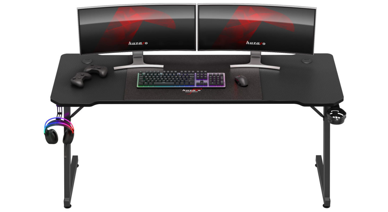 Biurko gamingowe Huzaro Hero 4.8 Black - zdjęcie 7