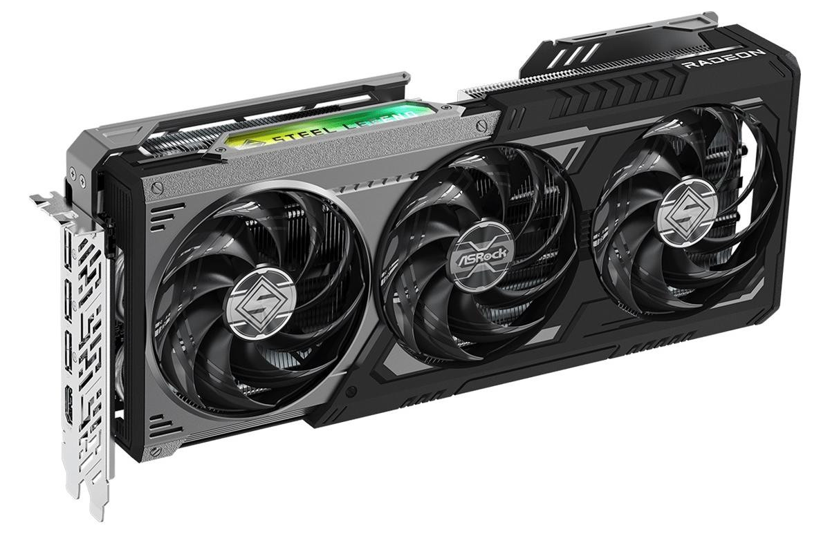 Karta graf. Asrock RX9070XT Steel Legend Dark 16GB - zdjęcie 3