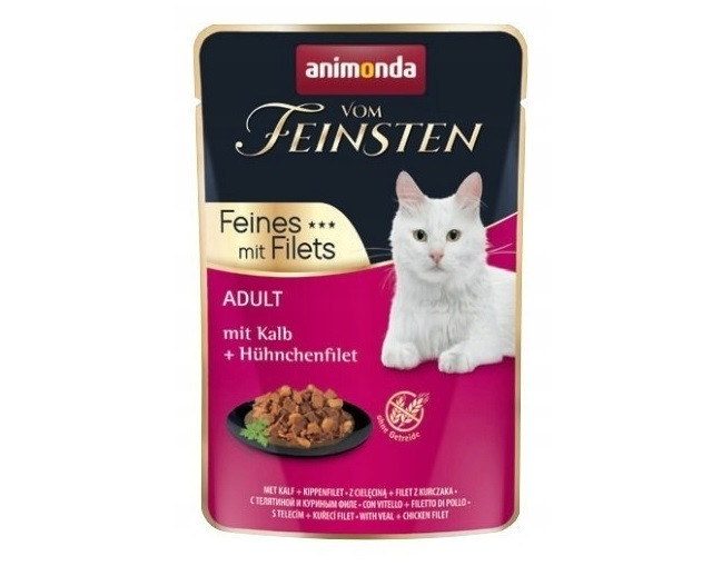 ANIMONDA vom Feinsten Cielęcina - mokra karma dla kota - 85 g - zdjęcie 1