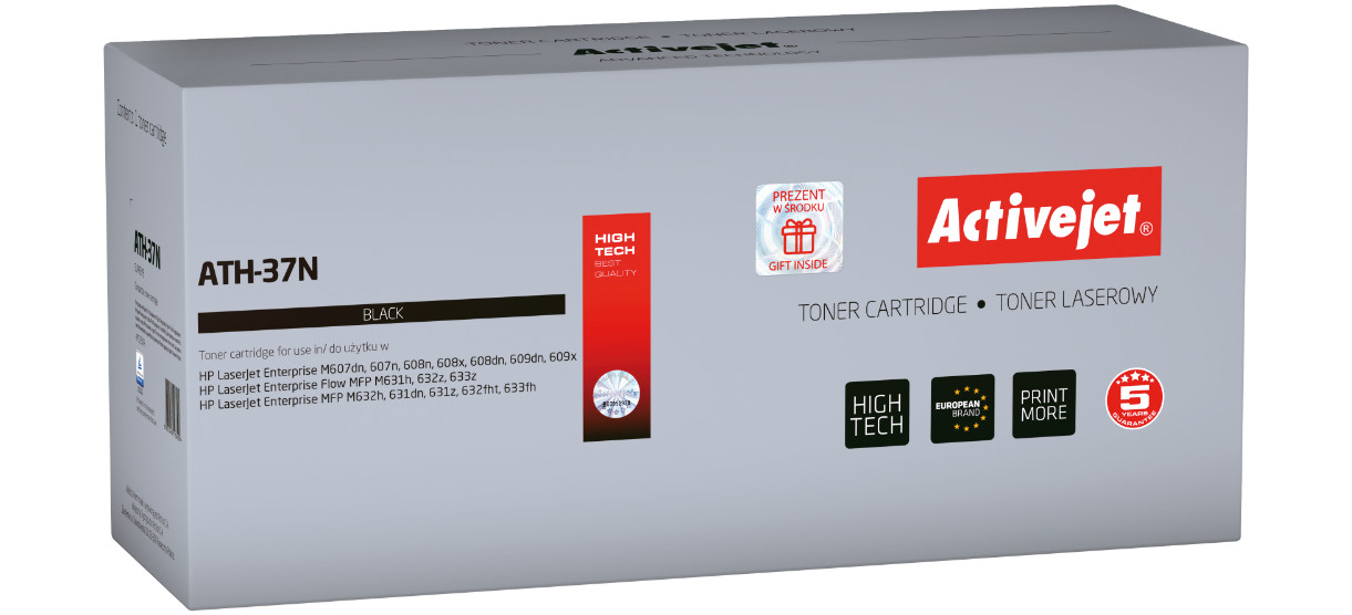 Activejet ATH-37N Toner do drukarki HP, Zamiennik HP 37A CF237A; Supreme; 11000 stron; Czarny. - zdjęcie 6