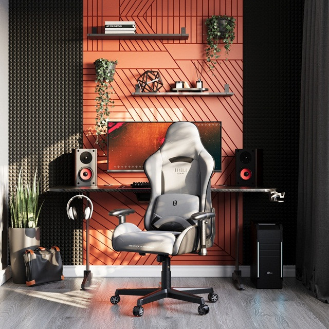 Fotel gamingowy DIABLO X-ST4RTER fotel szary - zdjęcie 1