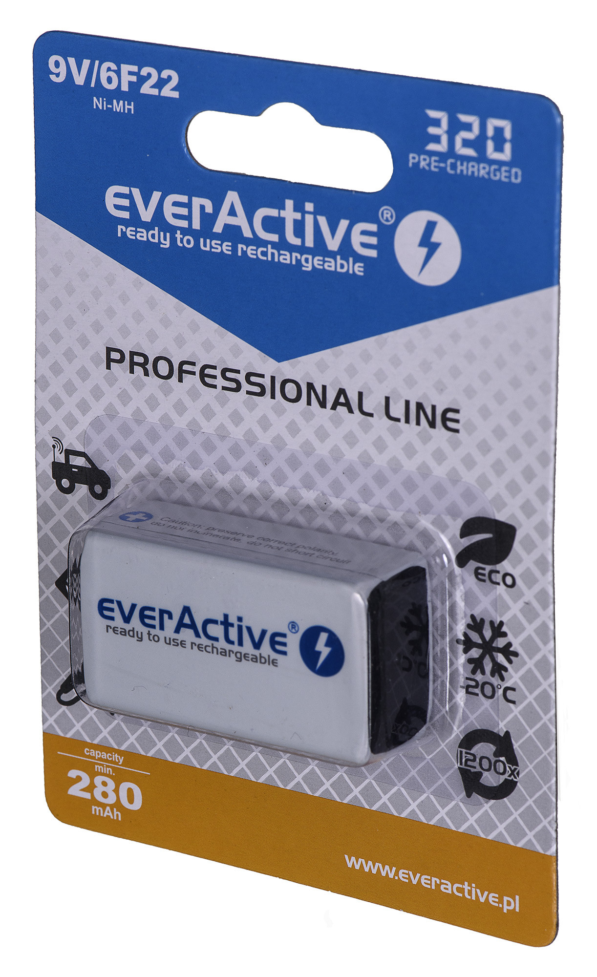 EVERACTIVE AKUMULATORKI 6F22 EVHRL22-320 - zdjęcie 1