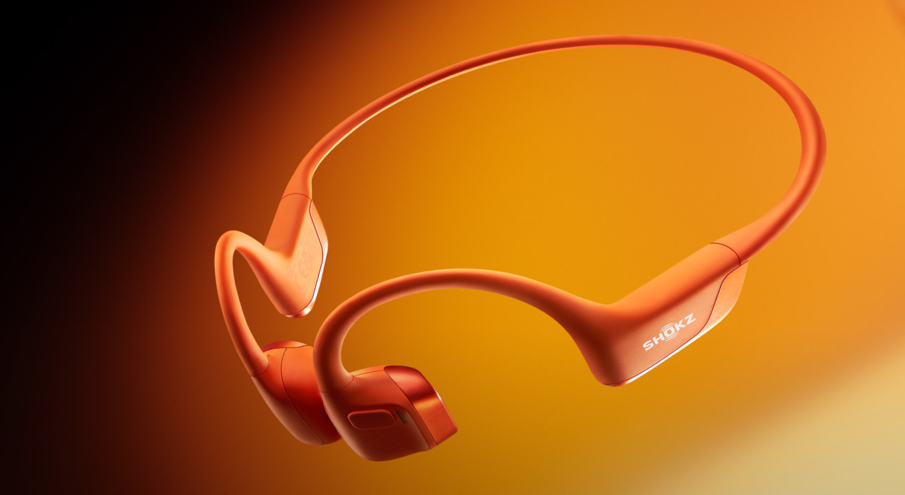 Słuchawki bezprzewodowe kostne Shokz Openrun Pro 2 USB-C pomarańczowe - zdjęcie 3