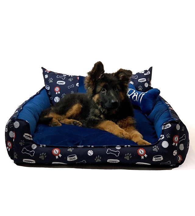 GO GIFT Korona Legowisko dla psa i kota XL - granatowy - 100x80x18 cm - zdjęcie 1