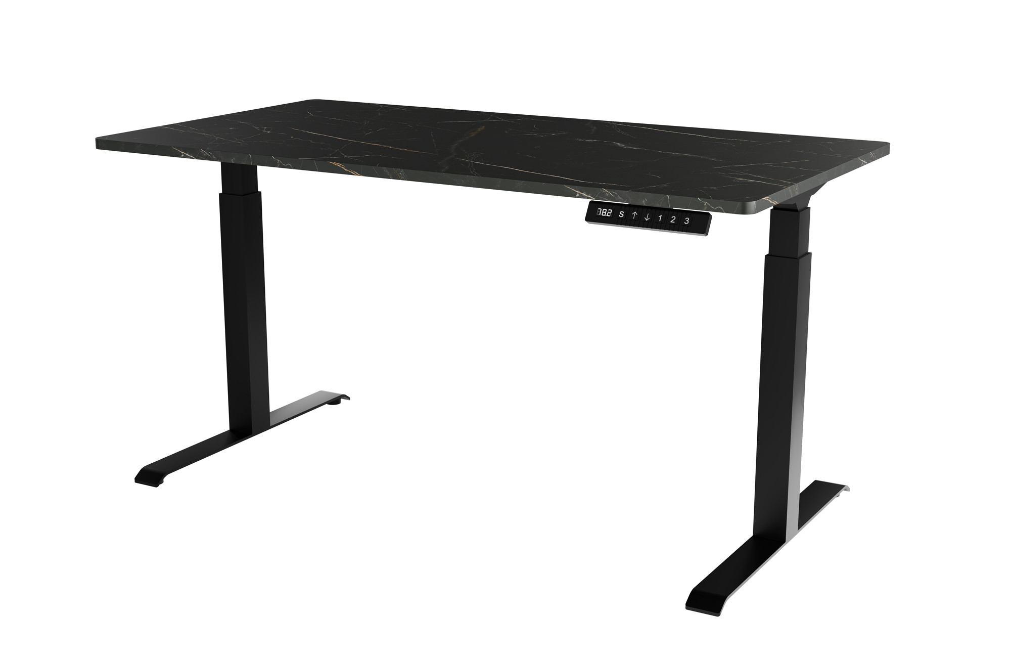Biurko z elektryczną regulacją wysokości MOON LONG 150x80x72-120 czarny/san sebastian - zdjęcie 2
