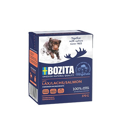 BOZITA z łososiem w galaretce - mokra karma dla psa - 370g - zdjęcie 1