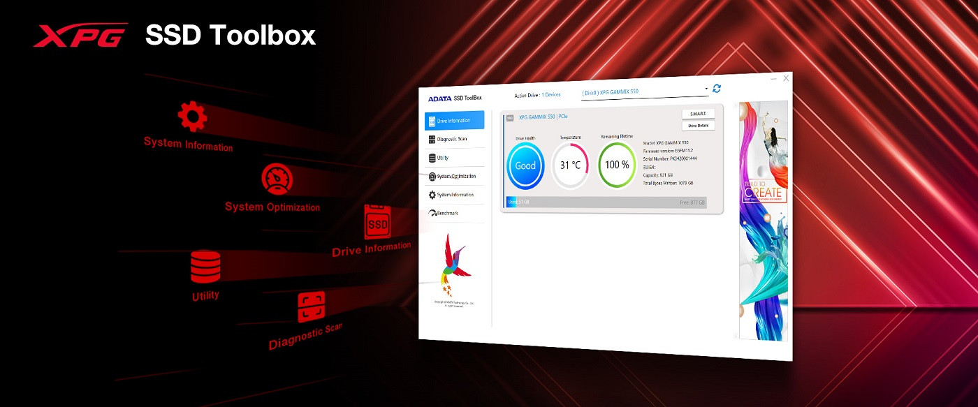 ADATA SSD GAMMIX S55 1TB Gen 4x4 2230 - zdjęcie 6