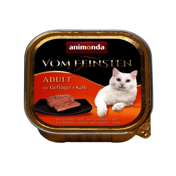 ANIMONDA Vom Feinsten Adult Classic Cat drób i cielęcina - mokra karma dla kota - 100 g - zdjęcie 1
