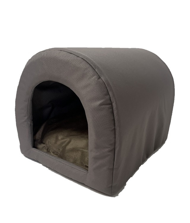 GO GIFT Jaskinia Budka dla kota i psa - taupe - 40 x 33 x 29 cm - zdjęcie 1