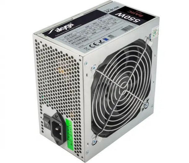 Akyga zasilacz basic atx 550w p4 fan12cm 3xsata 2xmolex pci-e 6+2 ak-b1-550 - zdjęcie 1
