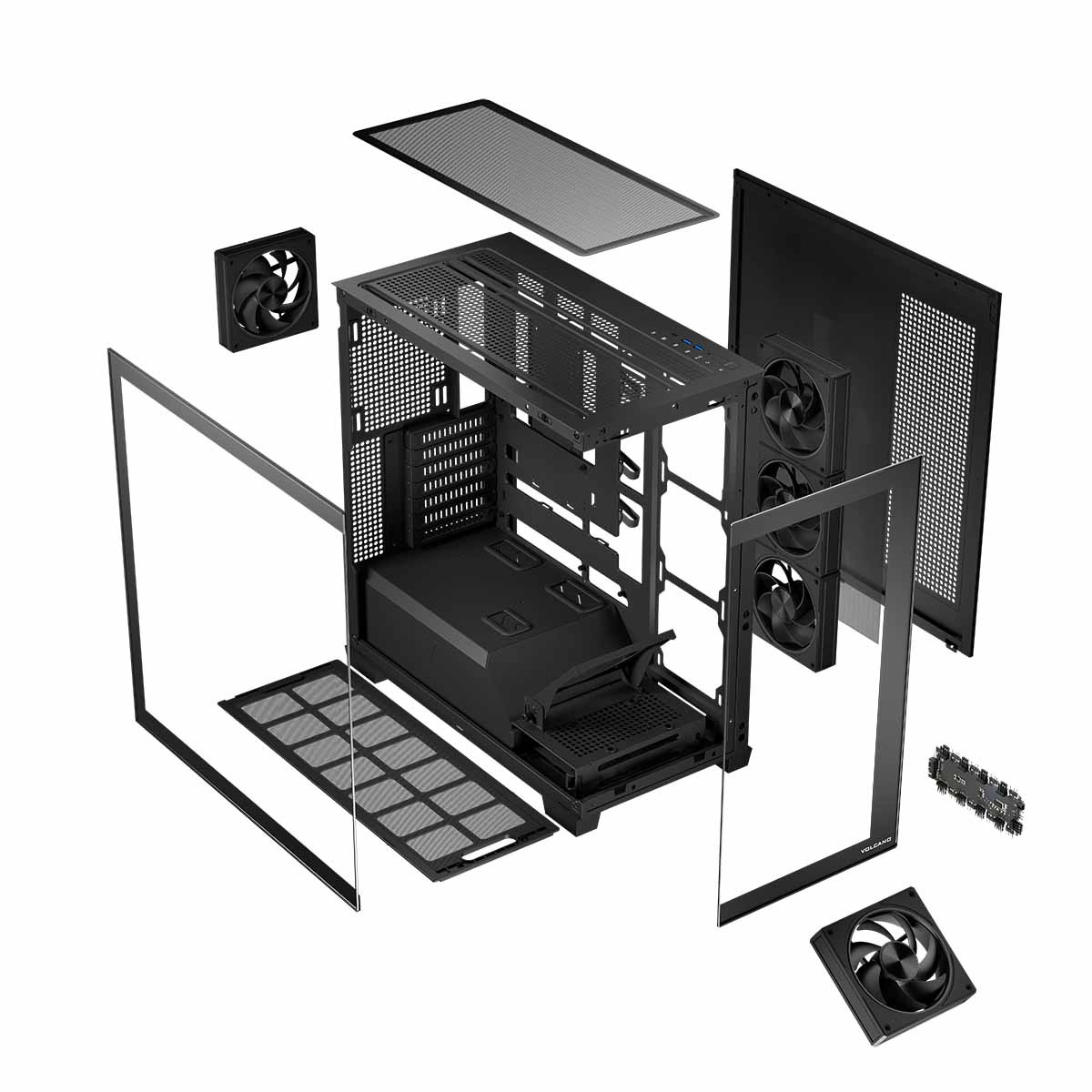 MODECOM OBUDOWA VOLCANO STELLAR ARGB MIDI 5F BLACK - zdjęcie 10