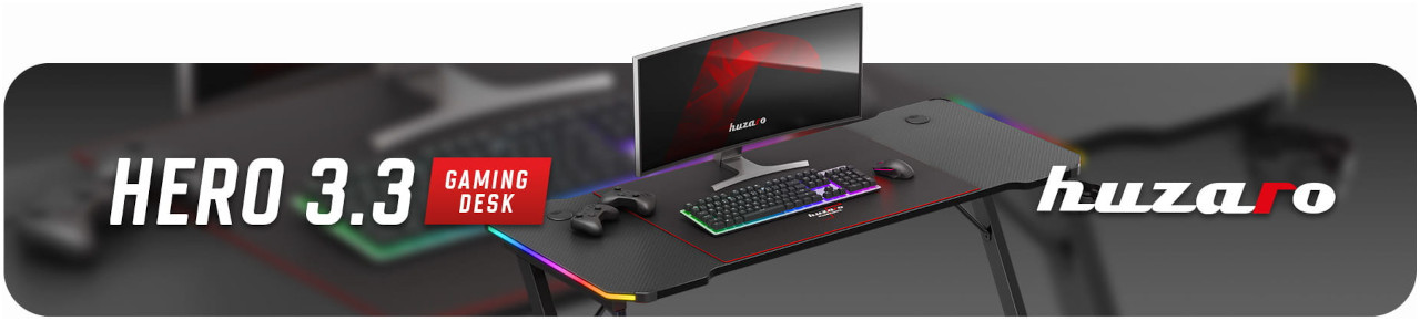 Biurko gamingowe Huzaro Hero 3.3 RGB - zdjęcie 1