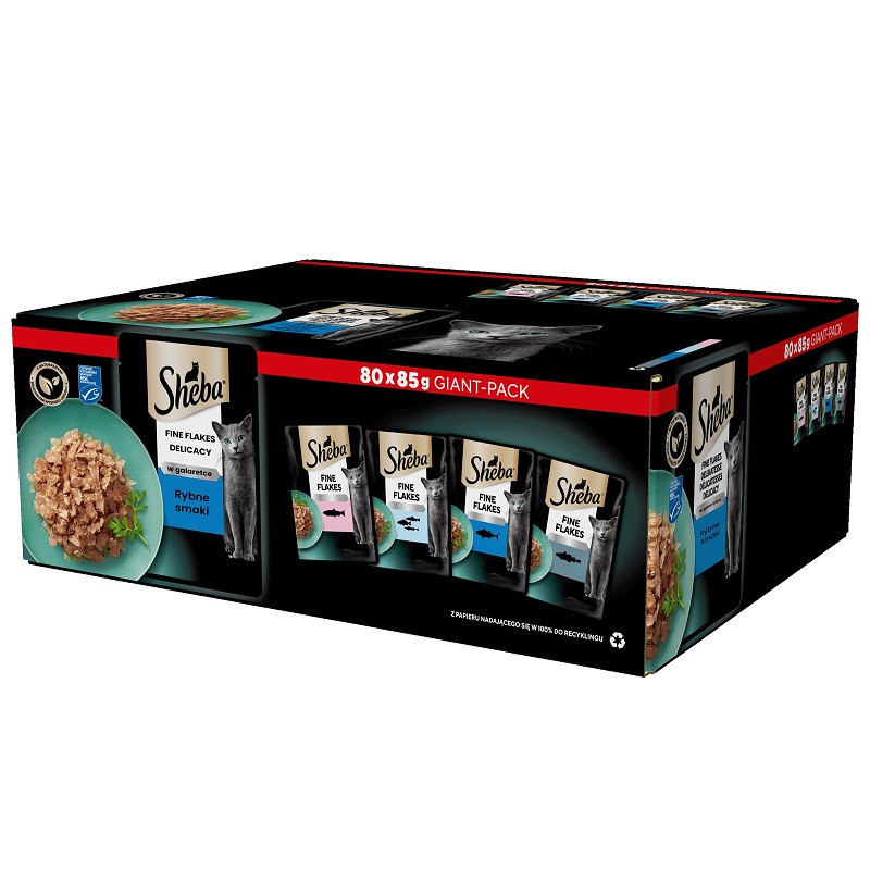 Sheba Delicacy Rybne Smaki w galaretce 80x85g - zdjęcie 1