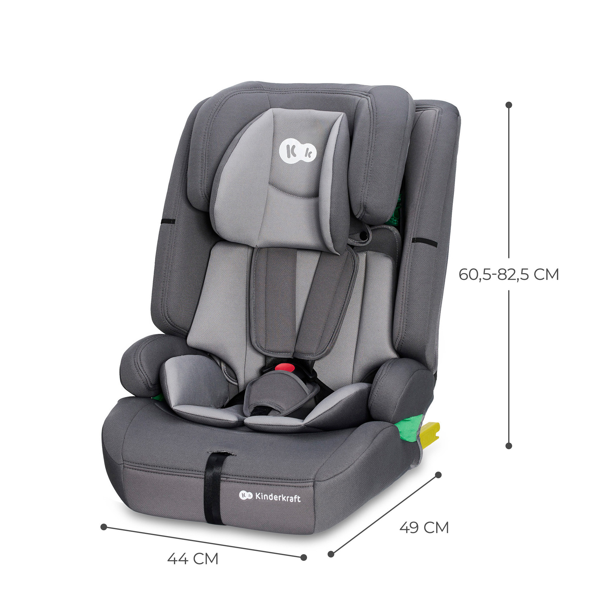 Kinderkraft fotel SAFETY FIX 2 i-Size 9-36kg Szary 5VAT - zdjęcie 10