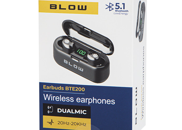 BLOW SŁUCHAWKI EARBUDS BTE200 BLACK - zdjęcie 3