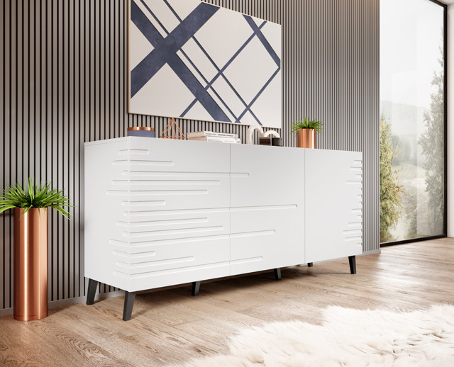 Komoda NOVA 155x40x72 biały mat - zdjęcie 2