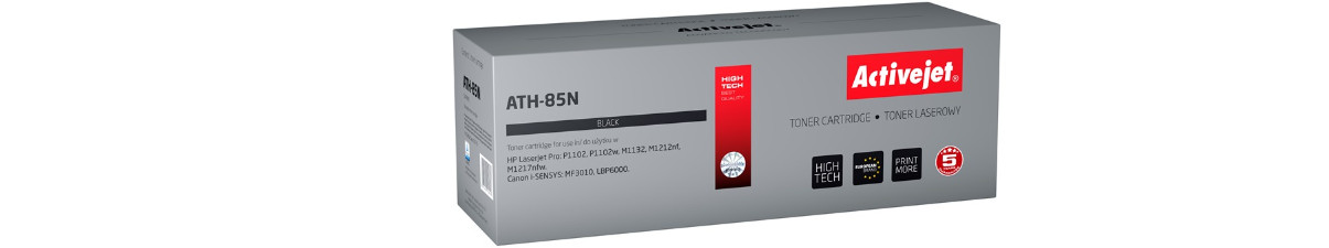 Activejet ATH-85N Toner do drukarek HP, Canon, Zamiennik HP 85A CE285A, Canon CRG-725; Supreme; 2000 stron; czarny. - zdjęcie 6