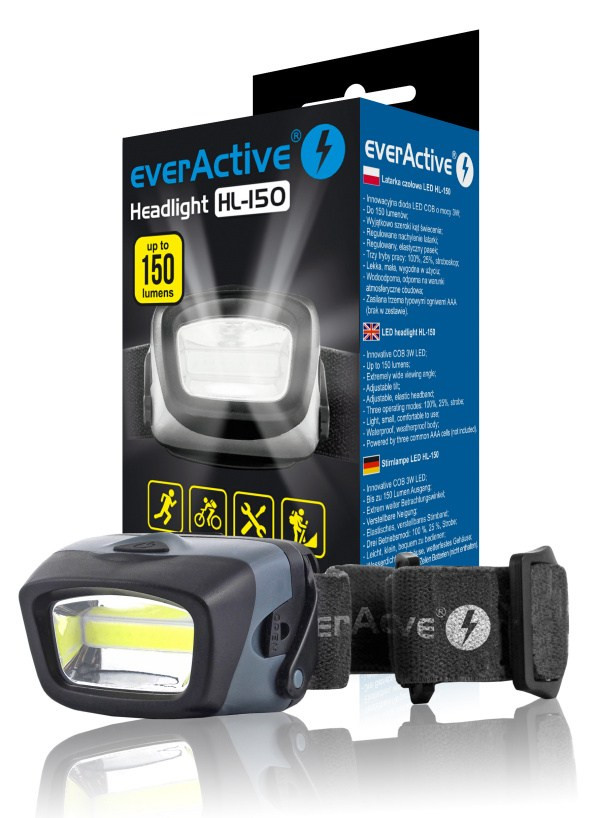 EVERACTIVE LATARKA CZOŁOWA DIODOWA HL150 - zdjęcie 1