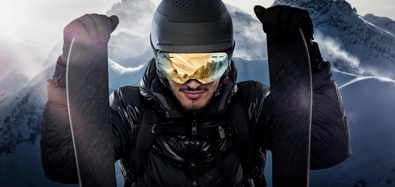 Kask narciarski ALPINA ARBER VISOR Q LITE BLACK 54-58 - zdjęcie 1