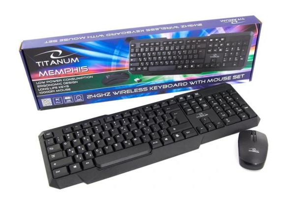 TITANUM ZESTAW BEZPRZEWODOWY 2.4GHZ KLAWIATURA Z M - zdjęcie 2