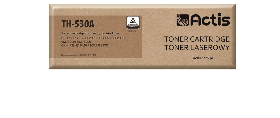 Actis TH-531A Toner do drukarek HP, Canon, Zamiennik HP 304A CC531A, Canon CRG-718C; Standard; 3000 stron; błękitny. - zdjęcie 1