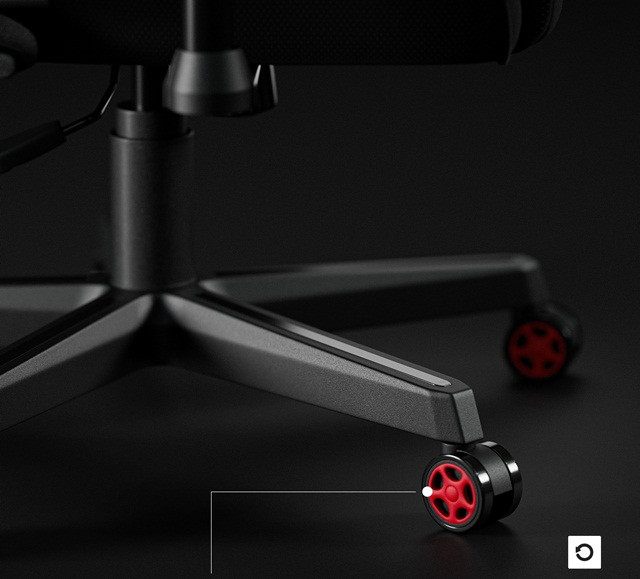 Fotel gamingowy DIABLO X-ST4RTER fotel czarno-czerwony - zdjęcie 5