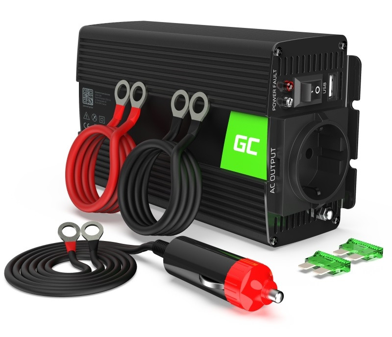 GREEN CELL PRZETWORNICA INV14 24V-230V 300W/600W - zdjęcie 1